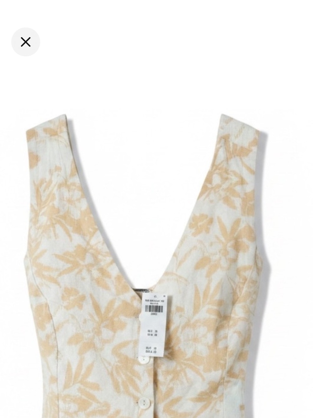 Abercrombie & Fitch Floral Button V neck vest top - Medium - new with tag